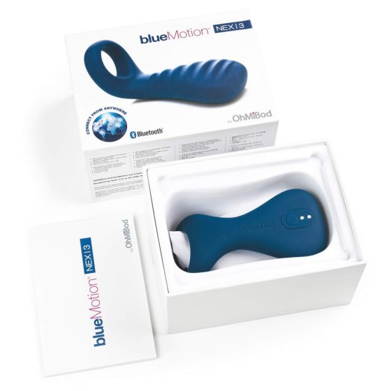 OHMIBOD Bluemotion Nex 3 - pametni, punjivi vibrirajući prsten za penis (plavi)
