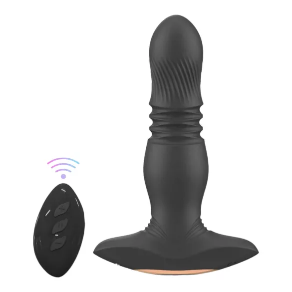 Aixiasia Roy - analni vibrator s daljinskim upravljačem, punjivi - crni