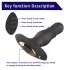 Aixiasia Roy - analni vibrator s daljinskim upravljačem, punjivi - crni