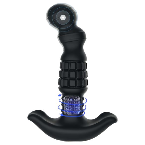 Aixiasia Abake - rotirajući analni vibrator (crni)