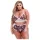 Baci Plus Size - čipkasti grudnjak i gaćice - cvjetni uzorak - veliki broj