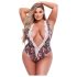 Baci Plus Size - cvjetni čipkasti body