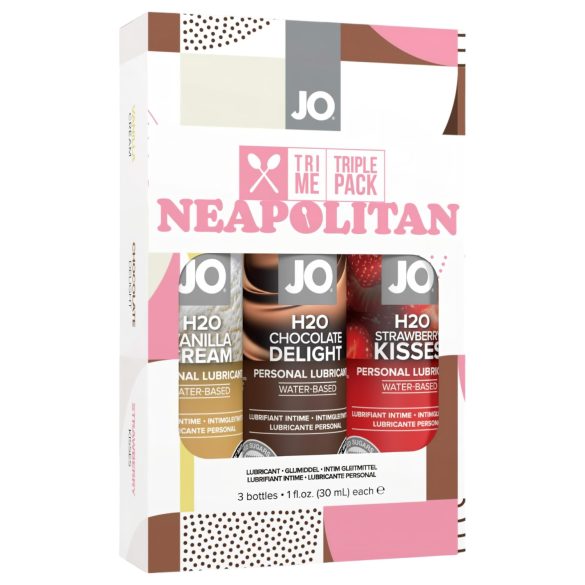 System JO Tri Me - Paket aromatiziranih lubrikanata na bazi vode - 3 komada
