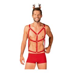   Obsessive Mr Reindy - muški kostim sobova (3 komada) - crveni