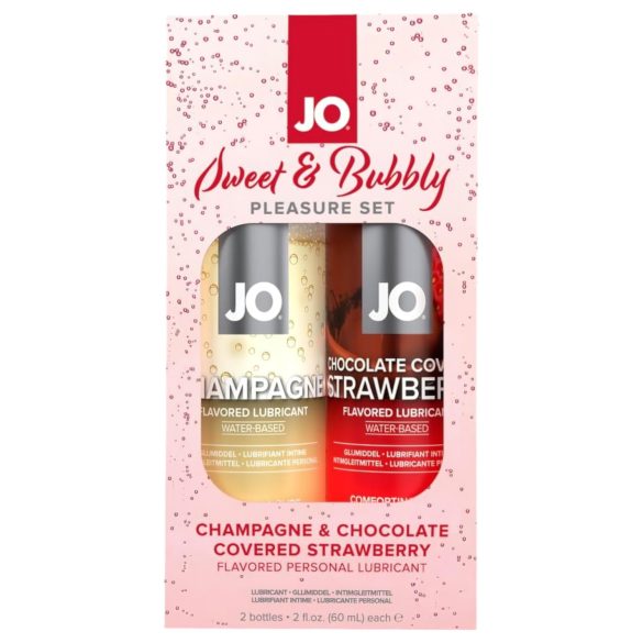 JO System Sweet & Bubble lubrikant - pjenušavo-čokoladna jagoda (2 kom)