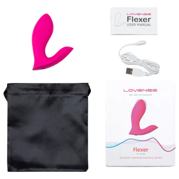 Lovense Flexer Panty - vibrirajće gaćice s bežičnim vibratorom - silikon, roza