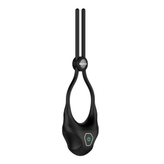 Nexus Forge - podesivi, vibrirajući laso prsten za penis (crni)
