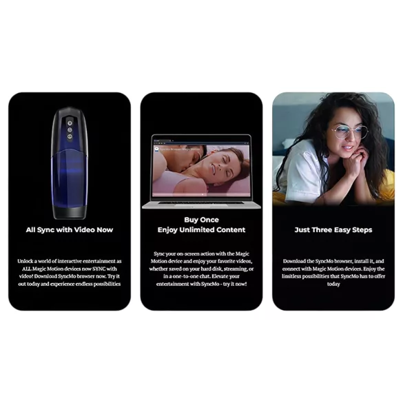 Magic Motion Xone - masturbator za muškarce - pametni - plava