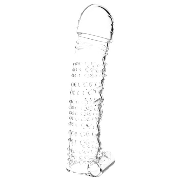 Usamljeni - vibrirajući, bodljikavi penis rukav (prozirni)