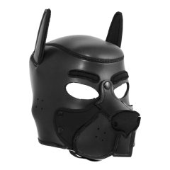 Ida Leather - zatvorena maska za psa (crna)